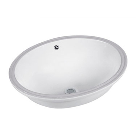 Aquacubic glaserat porslin fåfänga keramiska kärl Oval badrumsvask